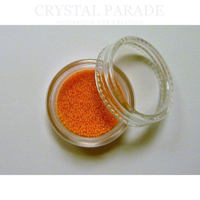 Mini Caviar Beads 5g in handy storage pot - Neon Orange