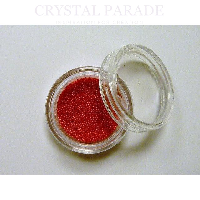 Mini Caviar Beads 5g in handy storage pot - Neon Red