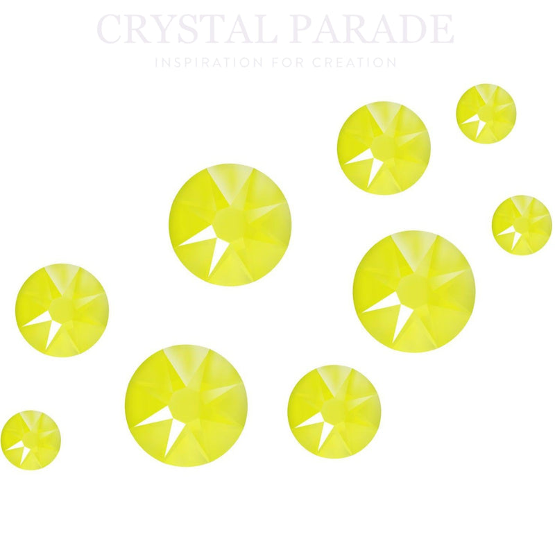 DISCONTINUED - Zodiac Crystal Neon Yellow Mixed Sizes - Pack of 100