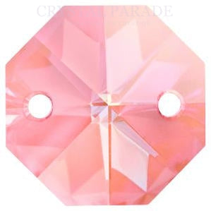 Octagon Chandelier Crystals (Two Holes) - Capri Gold