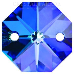 Octagon Chandelier Crystals (Two Holes) - Heliotrope