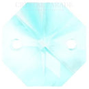 Octagon Chandelier Crystals (Two Holes) - Light Blue