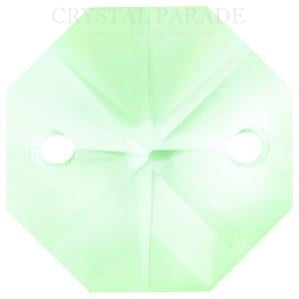 Octagon Chandelier Crystals (Two Holes) - Light Green