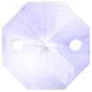 Octagon Chandelier Crystals (Two Holes) - Light Lavender