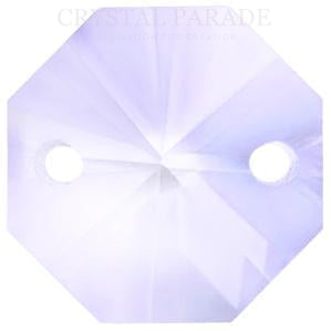 Octagon Chandelier Crystals (Two Holes) - Light Lavender
