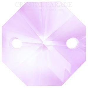 Octagon Chandelier Crystals (Two Holes) - Light Lilac