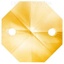 Octagon Chandelier Crystals (Two Holes) - Light Topaz