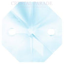 Octagon Chandelier Crystals (Two Holes) - Medium Blue