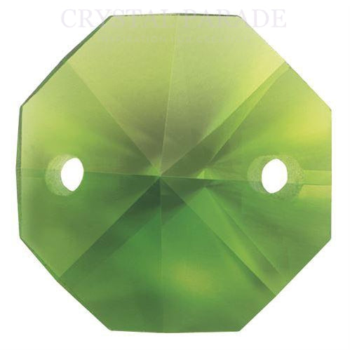 Octagon Chandelier Crystals (Two Holes) - Peridot