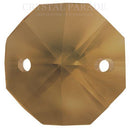 Octagon Chandelier Crystals (Two Holes) - Smoked Topaz