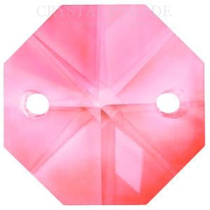 Octagon Chandelier Crystals (Two Holes) - Sweet Orange