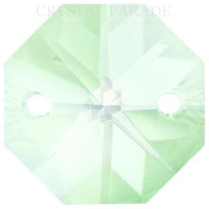 Octagon Chandelier Crystals (Two Holes) - Viridian