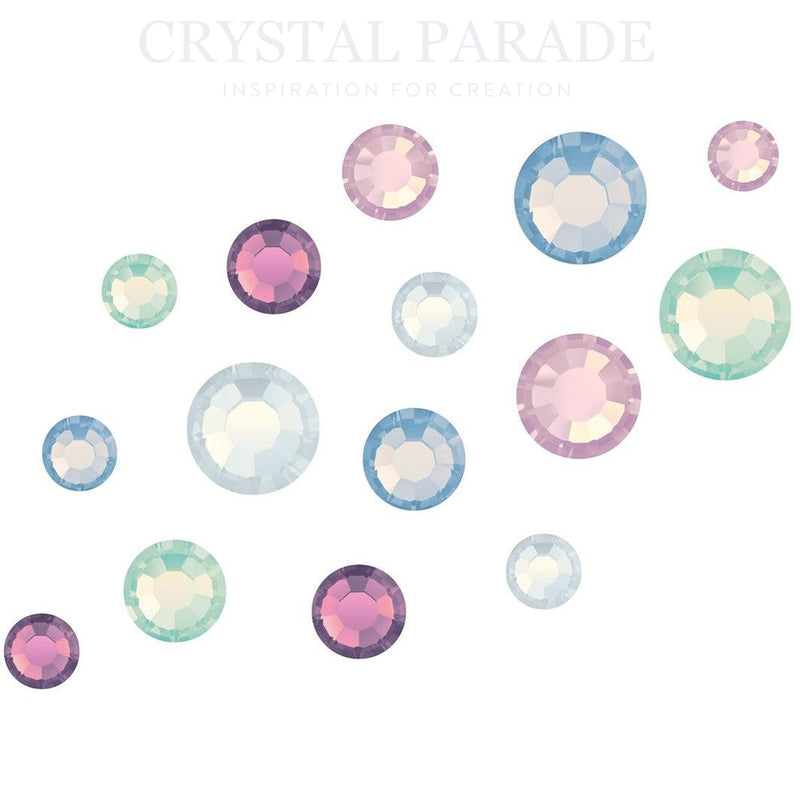 Preciosa No Hot Fix Crystals Mixed Sizes - Pack of 200 Elegant Opals