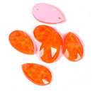 Limited Edition - Zodiac Crystal Peardrop Sew on Stone - Neon Orange