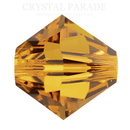 Preciosa Bicone Bead Topaz