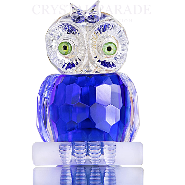 Crystal Glass Owl Figurine Ornament