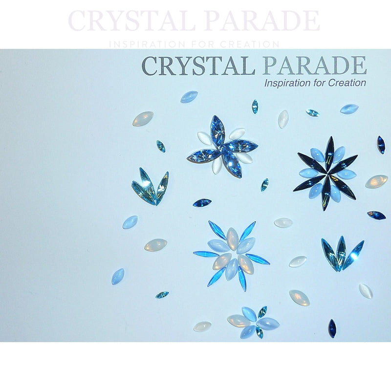 Vintage Crystals and Opals Pretty Petals Mix - Pack of 50 Blue