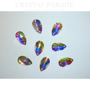 Resin Peardrop Sew on Stone 18 x 10mm Pack of 20 - AB