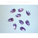 Resin Peardrop Sew on Stone 28 x 17mm Pack of 20 - Light Amethyst