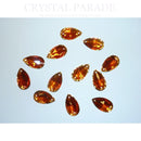 Resin Peardrop Sew on Stone 28 x 17mm Pack of 20 - Tangerine