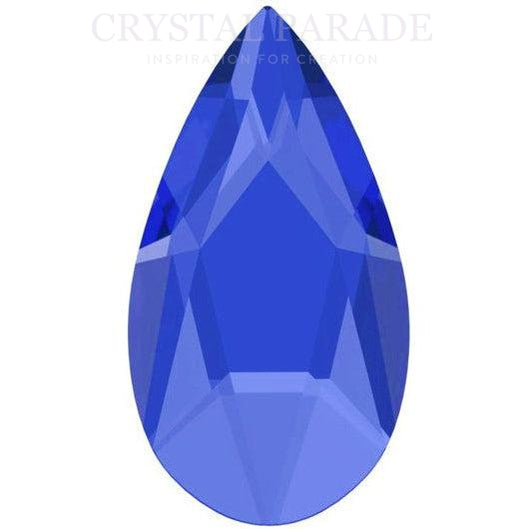 Zodiac Crystal Pear Drop with no holes 28mm Sapphire Blue Pack of 20