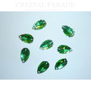 Resin Peardrop Sew on Stone 28 x 17mm Pack of 20 - Peridot