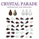 Swarovski 4328 Fancy Pearshape 13x7.8mm - Pack of 6 Smoked Topaz