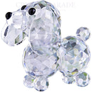 Crystal Glass Poodle Figurine Ornament
