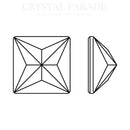 Preciosa Maxima Hotfix Pyramid - Jet Hematite