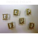 Silver Metallic Alphabet Rivet Stud 1 Piece - Q