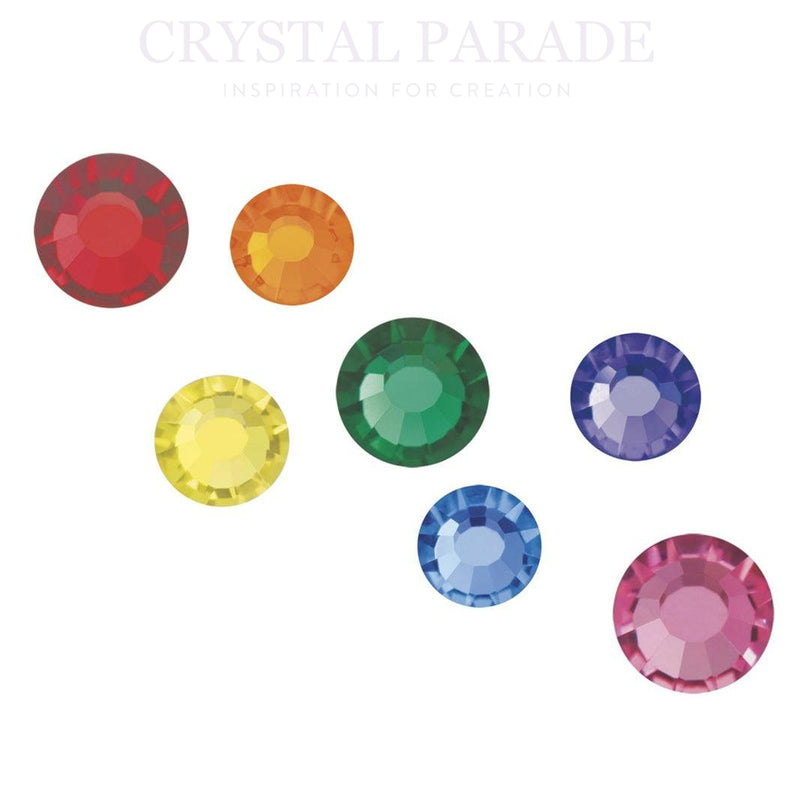 Preciosa SS10 (3mm) No Hot Fix Crystals - Pack of 100 Rainbow Mix