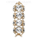 Preciosa Rondelle Tube Raw Metal - Clear Crystal