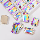 Zodiac Sew on Stone Emerald Cut - AB