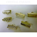 Silver Plated Ribbon End Cord Clamps 15mm - Pack of 50