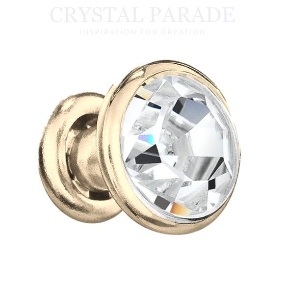 Preciosa Rivet with Maxima Clear Crystal - Gold Plated