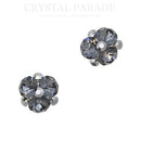 Swarovski Crystal Cluster Charm 1 Pair - Silver Night