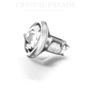 Preciosa Rivet Spike Clear Crystal - Silver Plated