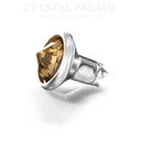 Preciosa Rivet Spike Coloured Crystal - Silver Plated