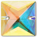 Preciosa Square Sew On Stone, AB,