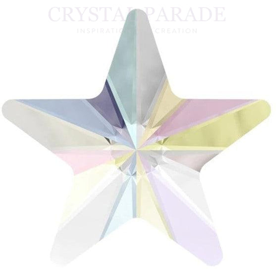 Zodiac Crystal Star Shape AB Various Sizes - Pack of 20