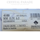 Swarovski 4100 Fancy Oval 8x6mm - Pack of 12 Aquamarine