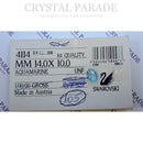 Swarovski 4114 Chessboard Oval 14x10mm - Pack of 6 Aquamarine (unfoiled)