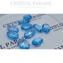 Swarovski 4114 Chessboard Oval 14x10mm - Pack of 6 Aquamarine (unfoiled)