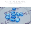 Swarovski 4114 Chessboard Oval 14x10mm - Pack of 6 Aquamarine (unfoiled)