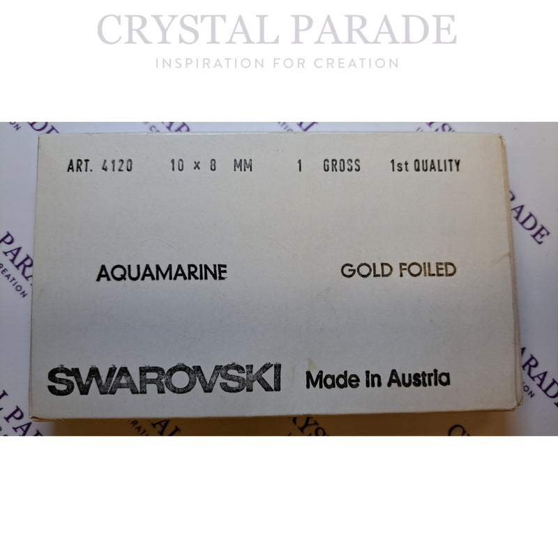 Swarovski 4120 Fancy Oval 10x8mm - Pack of 6 Aquamarine