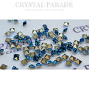 Swarovski 4428 XILION Fancy Square 3mm - Pack of 24 Aquamarine