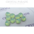 Swarovski 4470 Xilion-Fancy Square 10mm - Pack of 2 Pieces Chrysolite Opal