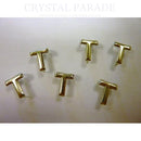 Silver Metallic Alphabet Rivet Stud 1 Piece - T