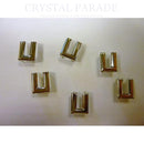 Silver Metallic Alphabet Rivet Stud 1 Piece - U
