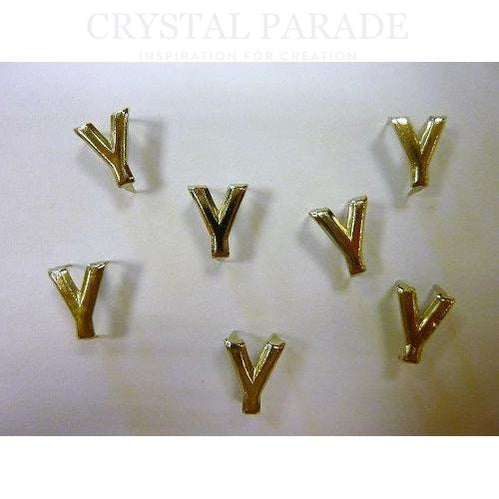 Silver Metallic Alphabet Rivet Stud 1 Piece - Y